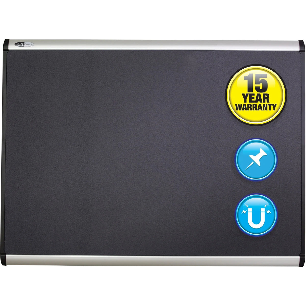 Quartet Prestige Plus Magnetic Bulletin Board - 24x36 - Gray Fabric Surface - Boards