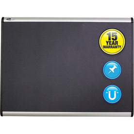 Quartet Prestige Plus Magnetic Bulletin Board - 24x36 - Gray Fabric Surface - Boards