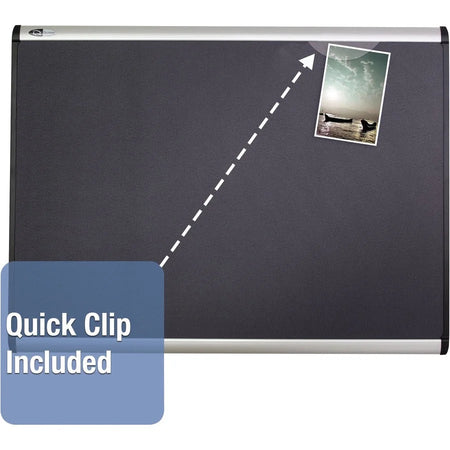 Quartet Prestige Plus Magnetic Bulletin Board - 24x36 - Gray Fabric Surface - Boards