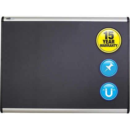 Quartet Prestige Plus Magnetic Bulletin Board - Self-healing Durable - Gray Fabric Surface - Boards