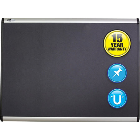 Quartet Prestige Plus Magnetic Bulletin Board - Self-healing Durable - Gray Fabric Surface - Boards