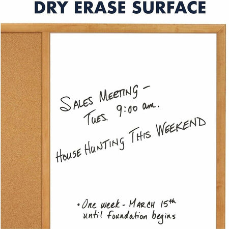 Quartet Standard Combination Whiteboard/Cork Bulletin Board - Alternate-Image1
