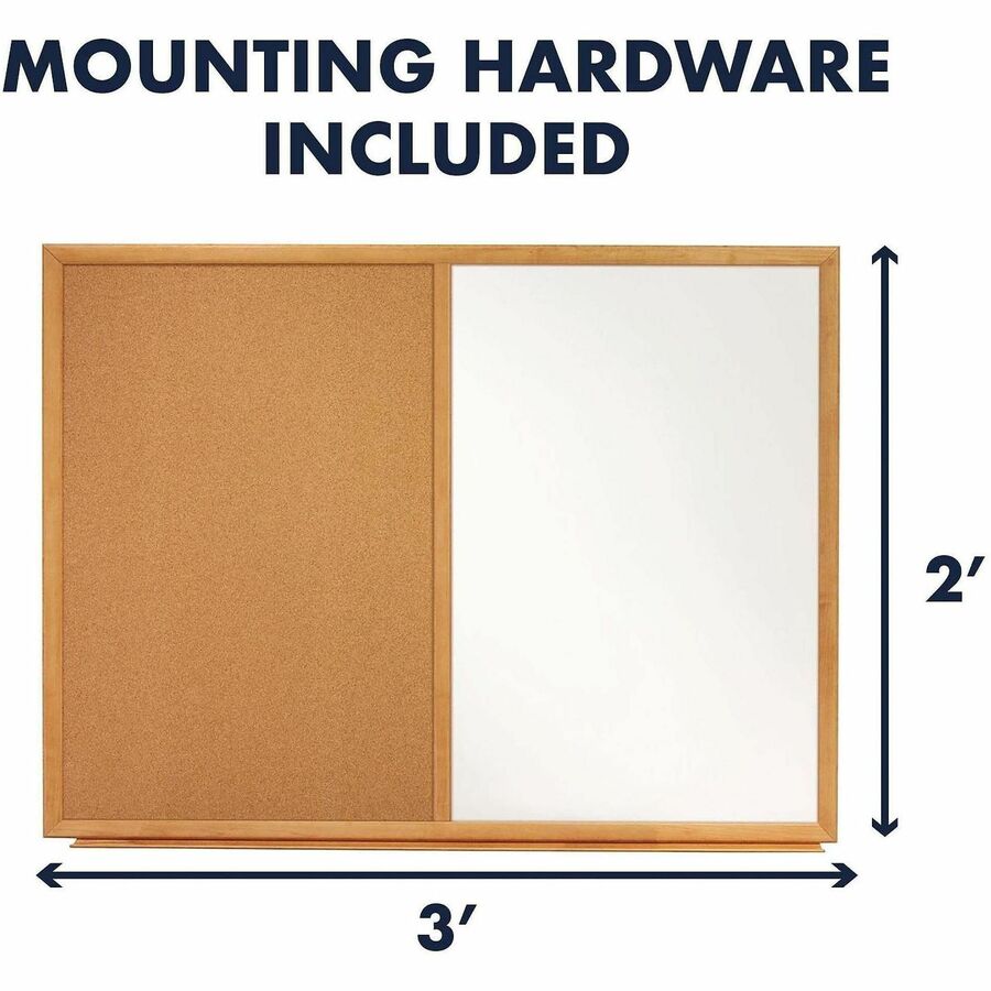 Quartet Standard Combination Whiteboard/Cork Bulletin Board - Alternate-Image3