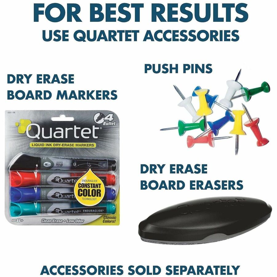 Quartet Standard Combination Whiteboard/Cork Bulletin Board - Alternate-Image1