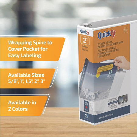 QuickFit Clear-View Binder, 3-Ring Binder, Round Ring, 2 Inch, White - Alternate-Image2