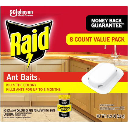 Raid Ant Baits: Fast-Acting Killer - 8 Red Baits - Pesticides