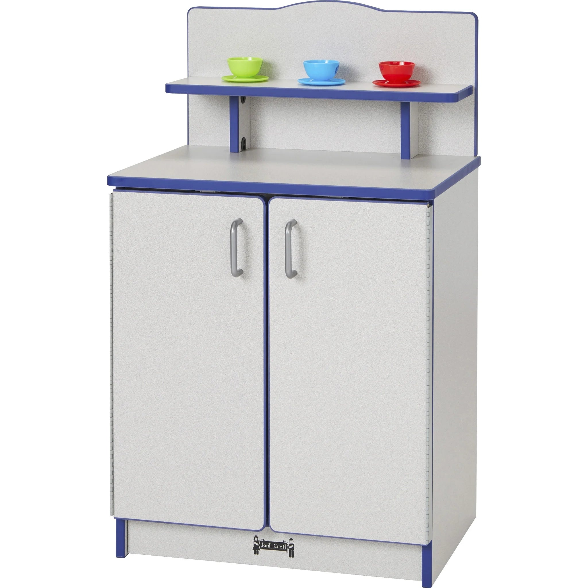 Rainbow Accents Culinary Creations Kitchen Cupboard - Blue Wood - Pretend Play