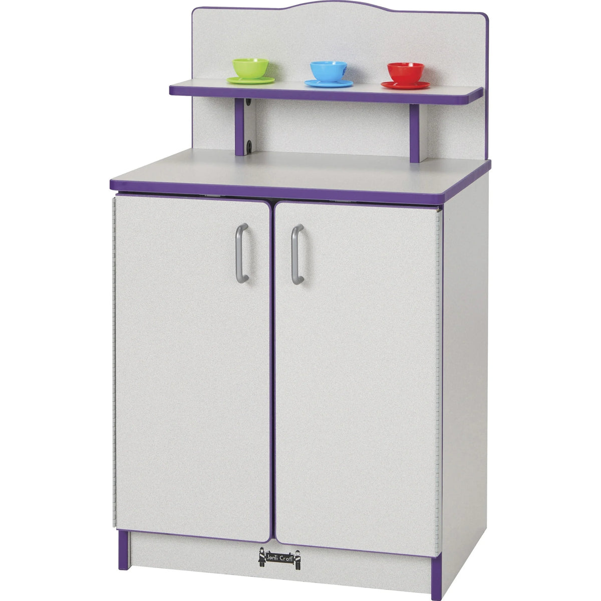 Rainbow Accents Culinary Creations Kitchen Cupboard - Purple Wood - Pretend Play