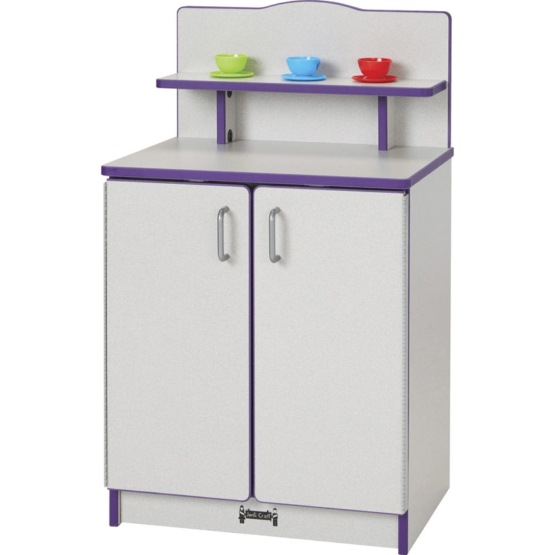 Rainbow Accents Culinary Creations Kitchen Cupboard - Purple Wood - Pretend Play