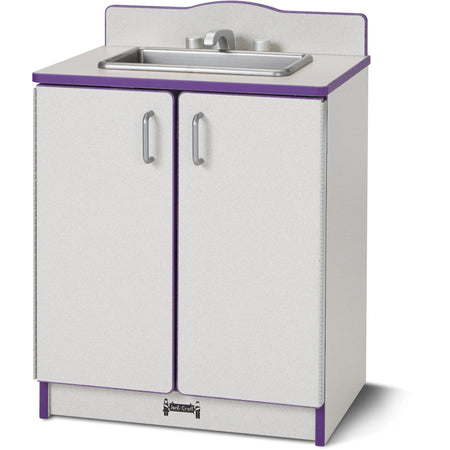 Rainbow Accents Culinary Creations Kitchen Sink - Purple Wood - Pretend Play