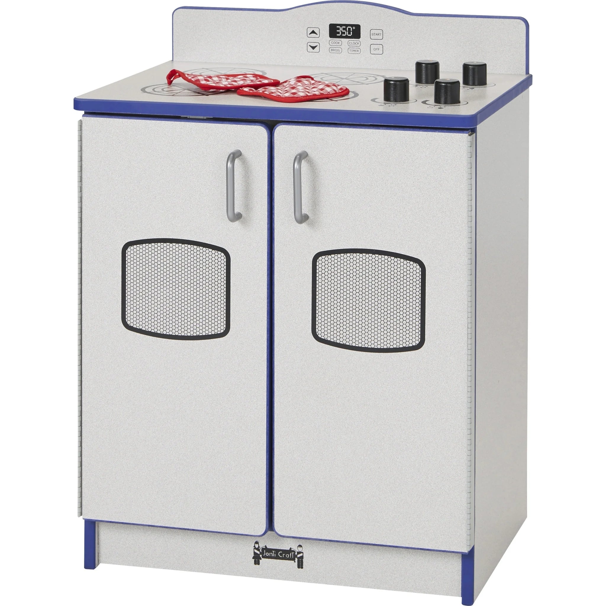 Rainbow Accents Culinary Creations Kitchen Stove - Blue Wood Finish - Pretend Play