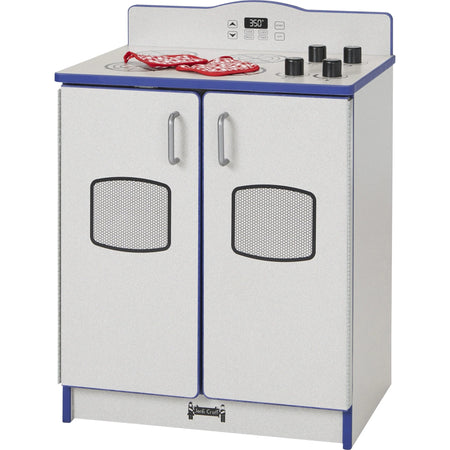 Rainbow Accents Culinary Creations Kitchen Stove - Blue Wood Finish - Pretend Play
