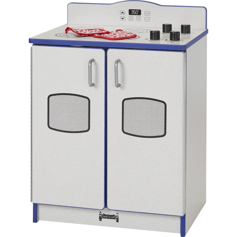 Rainbow Accents Culinary Creations Kitchen Stove - Blue Wood Finish - Pretend Play