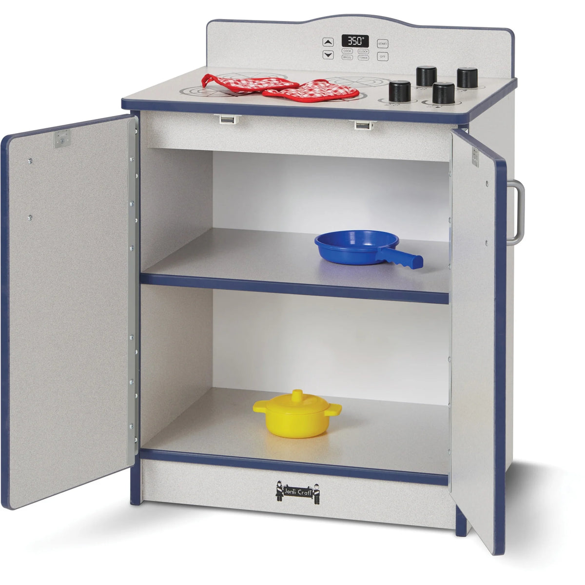 Rainbow Accents Culinary Creations Kitchen Stove - Navy Wood Finish - Pretend Play