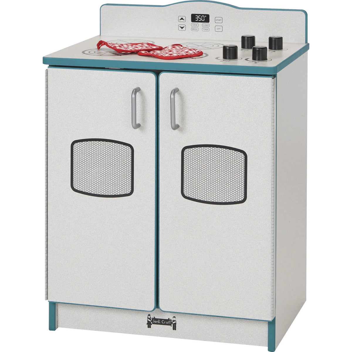 Rainbow Accents Culinary Creations Kitchen Stove - Teal Wood Finish - Pretend Play