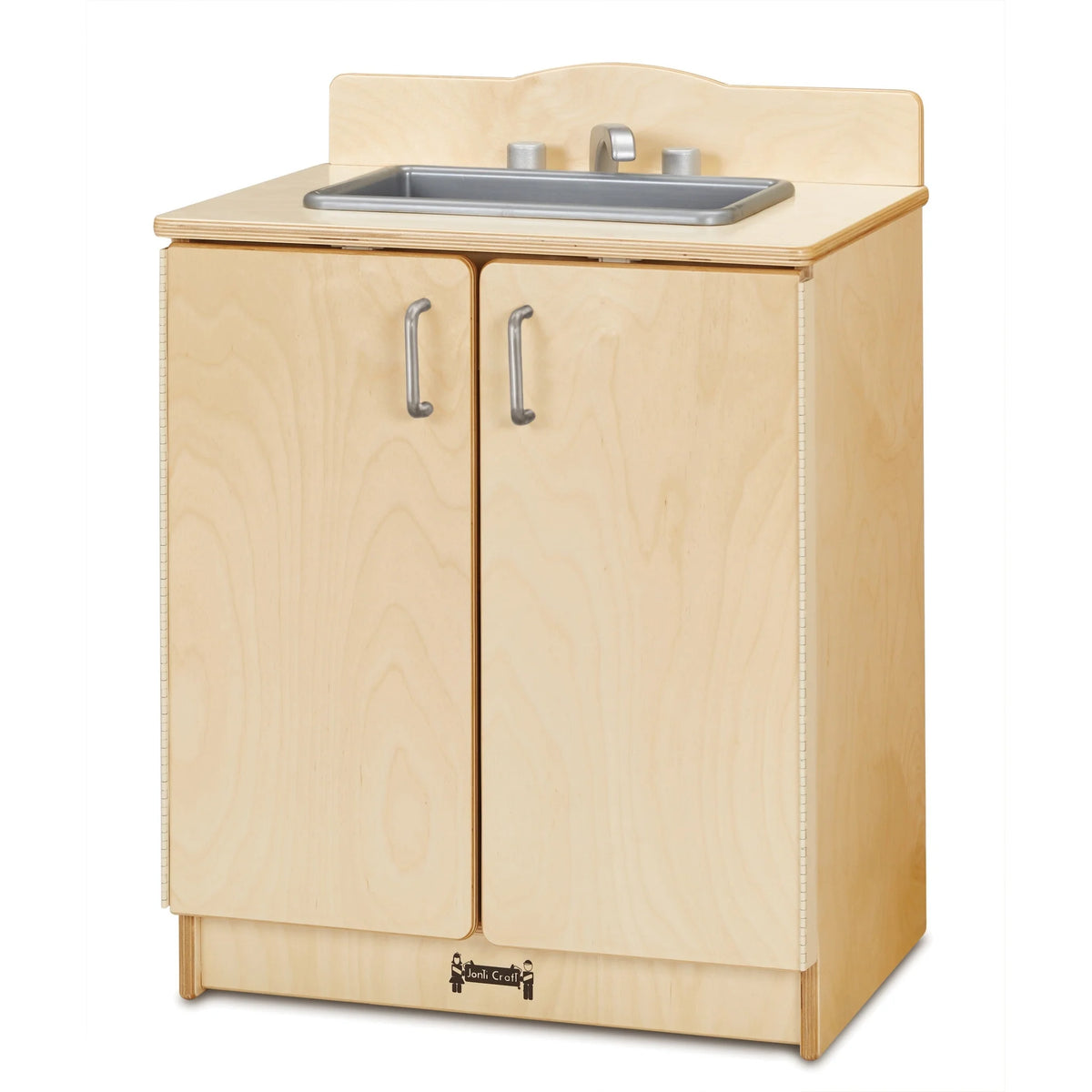 Rainbow Accents Culinary Creations Play Kitchen Sink - Woodgrain & Chrome - Pretend