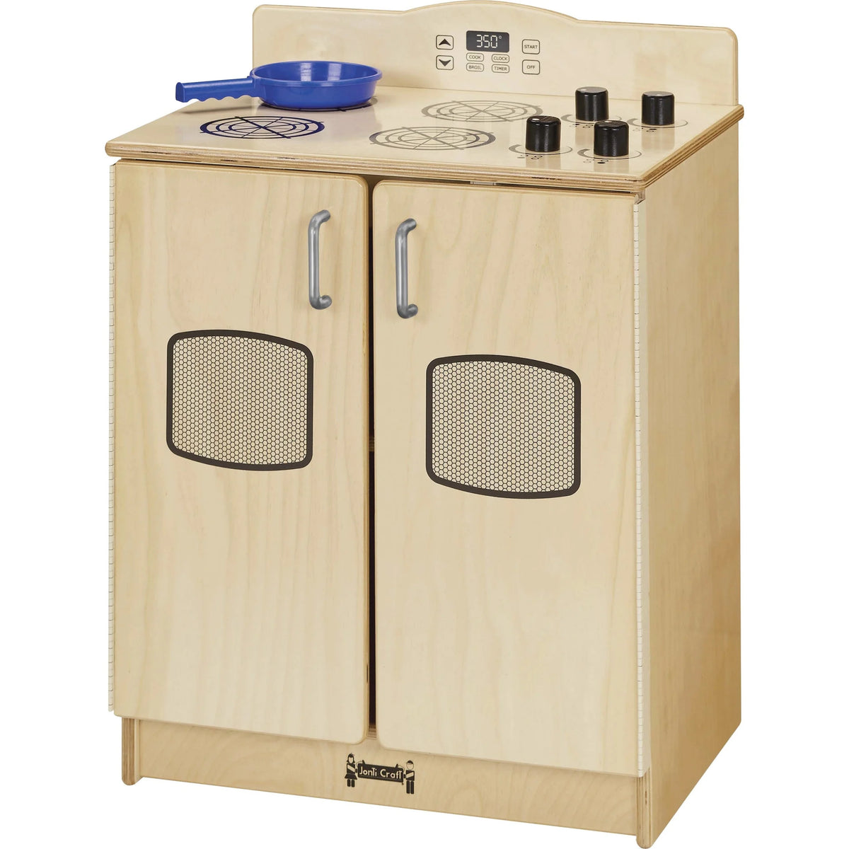 Rainbow Accents Culinary Creations Play Kitchen Stove - Woodgrain & Chrome - Pretend
