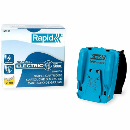 Rapid 5080e Staple Cartridge - Holds 90 Sheets - Silver - 5000/Box - Staples & Removers