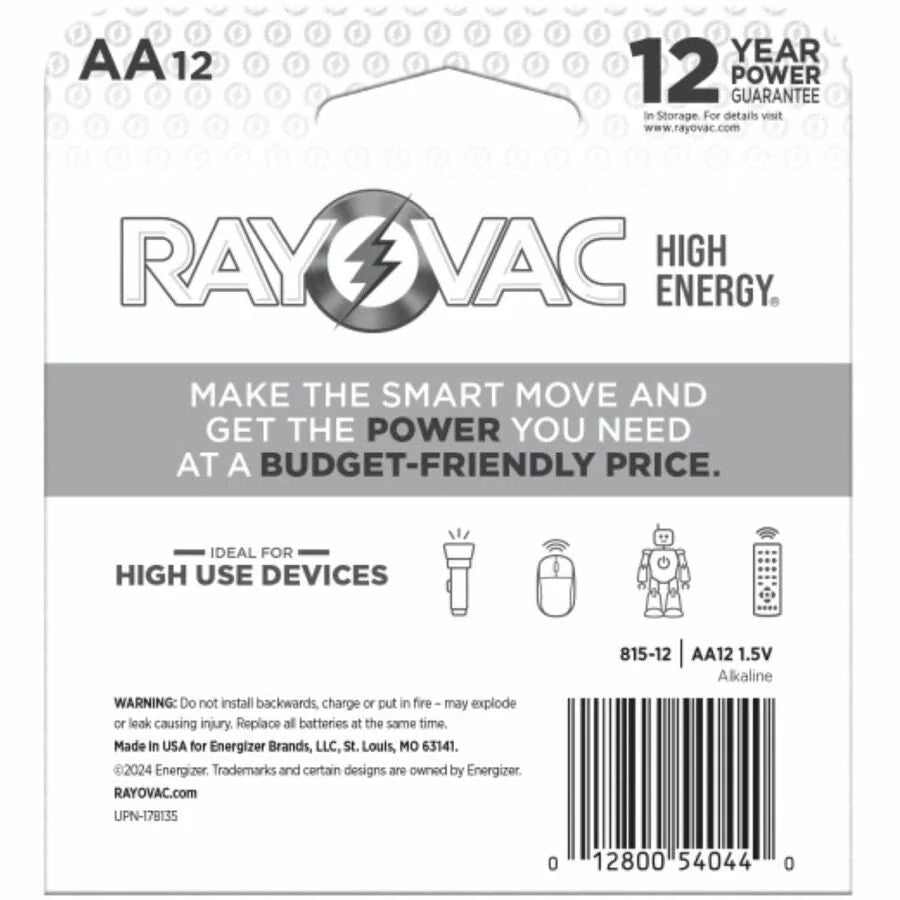 Rayovac Alkaline AA Batteries - Reliable Power for Everyday Devices - & Battery Chargers