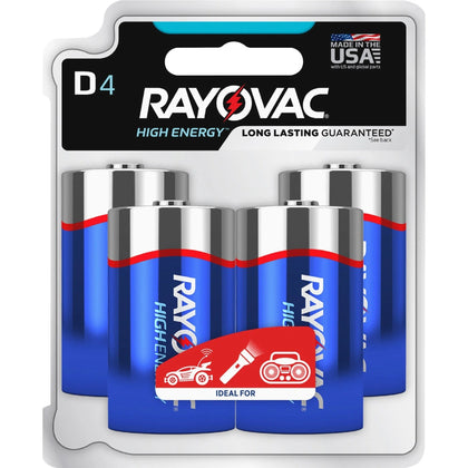 Rayovac Alkaline D Batteries - Reliable Power for Various Devices - & Battery Chargers