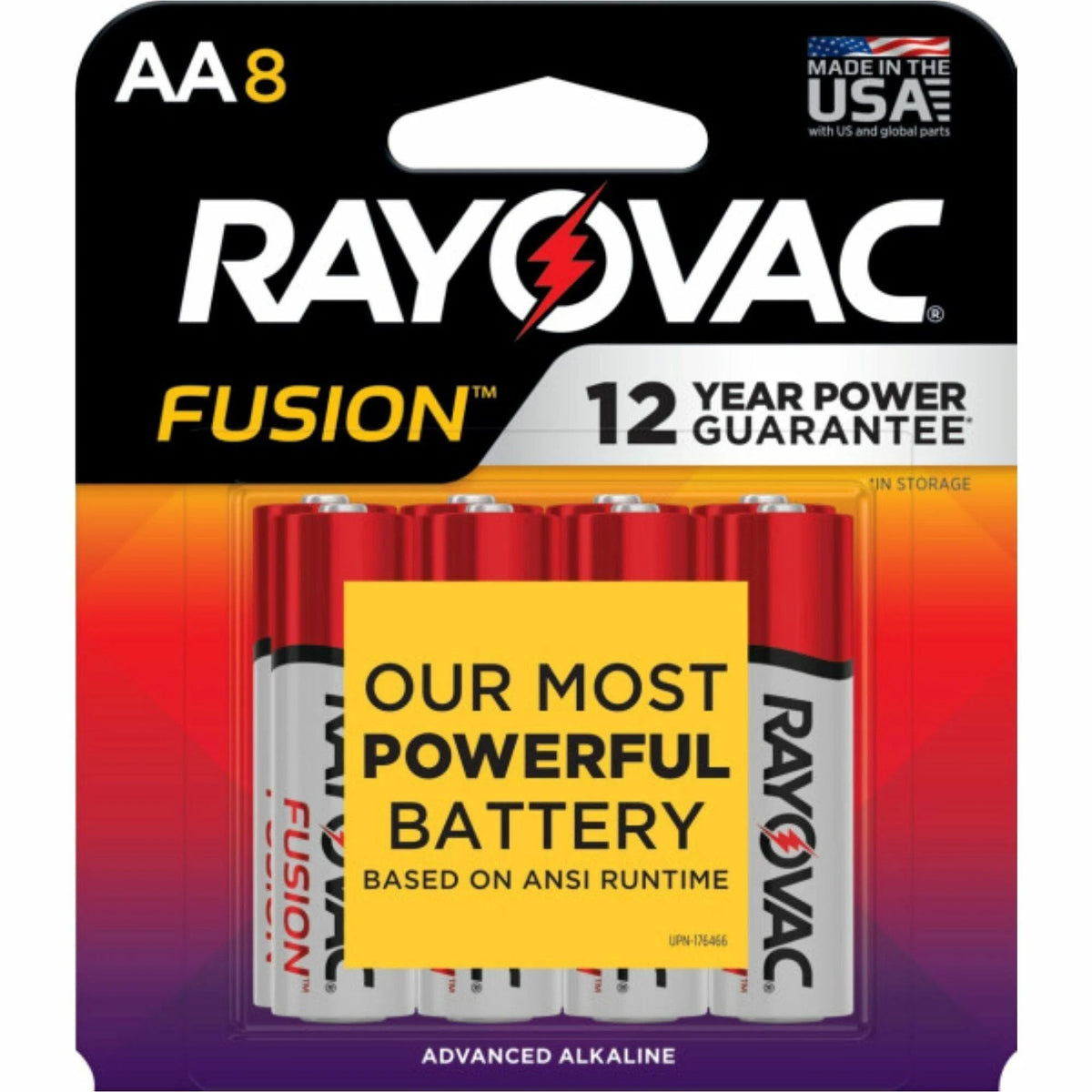 Rayovac Fusion Advanced Alkaline AA Batteries - 8-Pack for Multipurpose - & Battery Chargers