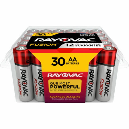 Rayovac Fusion Premium Alkaline AA Batteries - 30-Pack for Multipurpose - & Battery Chargers
