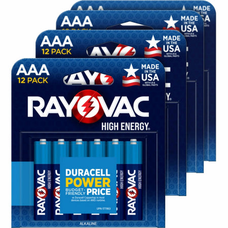 Rayovac High Energy AAA Batteries - Power Up Your Devices - 12/Pack 4/Carton - & Battery Chargers