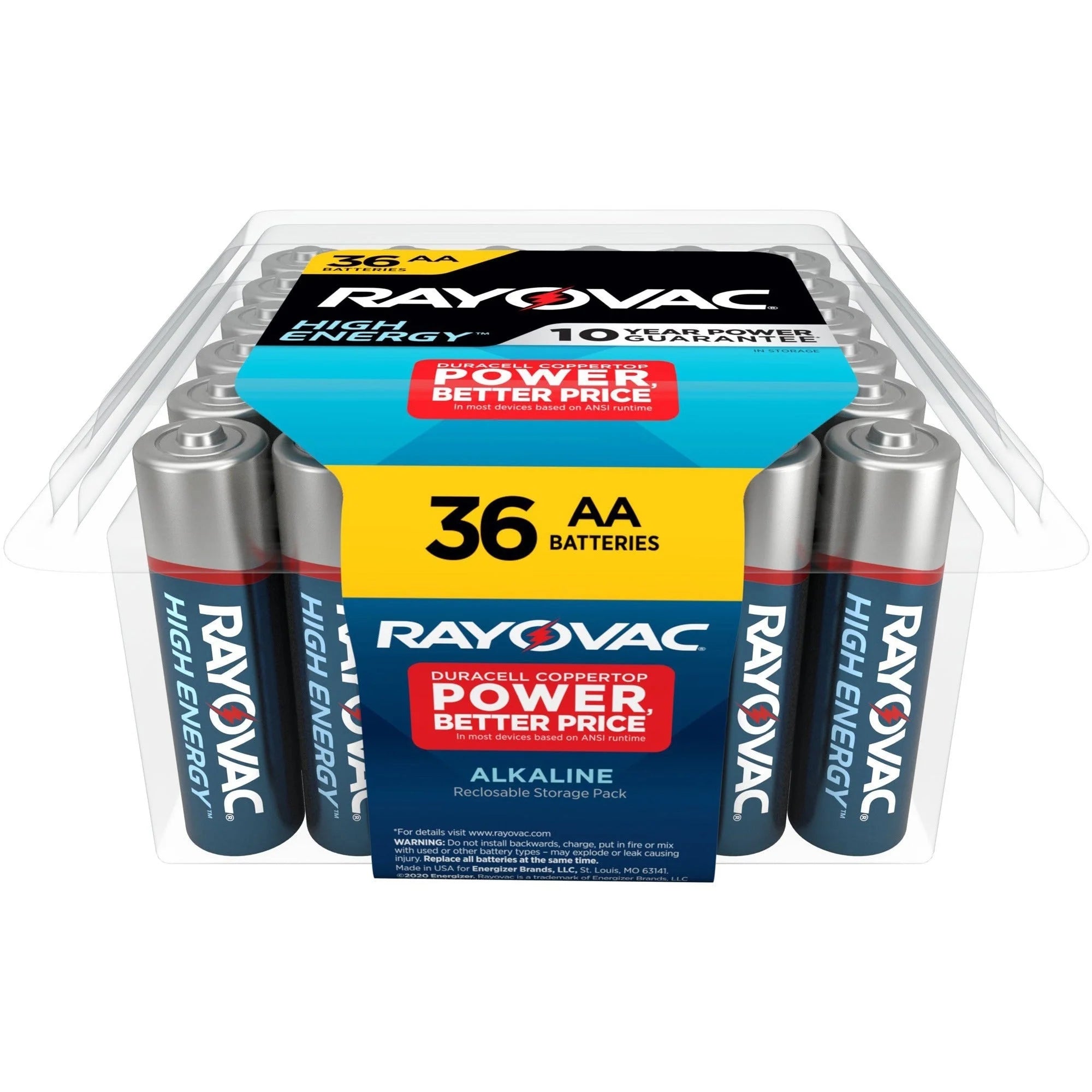 Rayovac High Energy Alkaline AA Batteries - 36 Pack for Flashlight Remote Mouse - & Battery Chargers