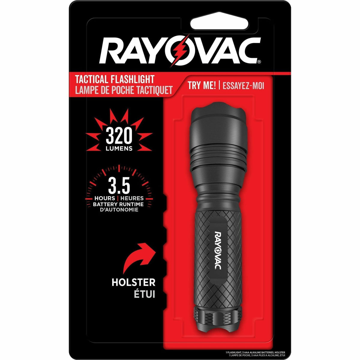 Rayovac RoughNeck 3AAA LED Tactical Flashlight - 2000