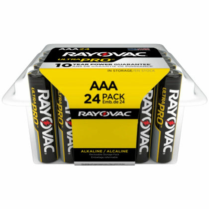 Rayovac Ultra Pro Alkaline AAA Batteries - 24-Pack Storage for Multipurpose - & Battery Chargers