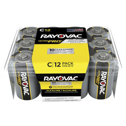Rayovac Ultra Pro Alkaline C Batteries - Reliable Power for Multipurpose Use - & Battery Chargers