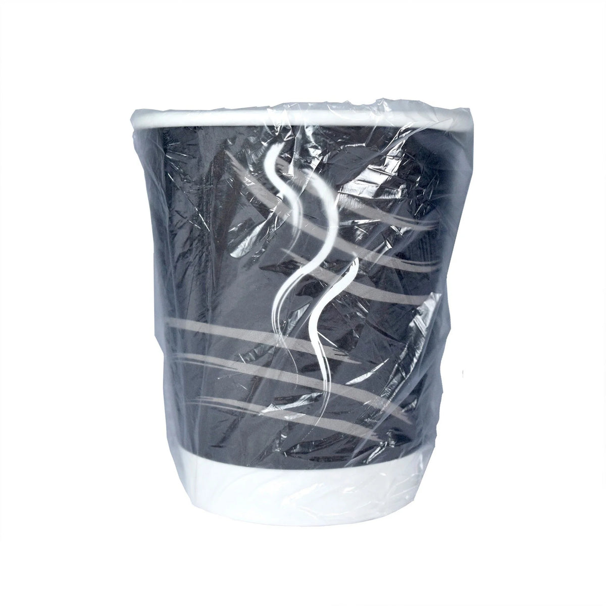 RDI 9 oz Double Wall Wrapped Hot Paper Cups - fl - Black - Drink Beverage Coffee Chocolate Tea
