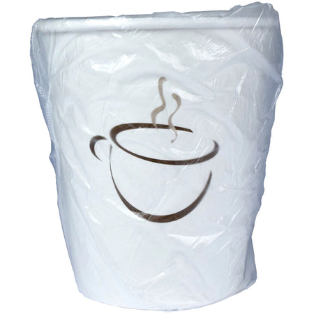 RDI 9 oz Single Wall Wrapped Hot Paper Cups - fl - White - Drink Beverage Coffee Chocolate Tea