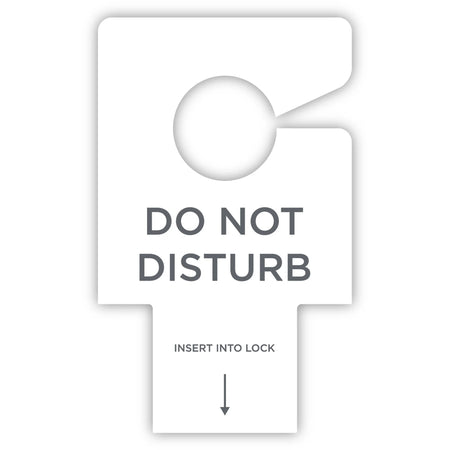 RDI Electric Lock Do-Not-Disturb Sign - ’Do Not Disturb’ Print - 2.8’’ x 4.5’’ - White - Signs & Nameplates