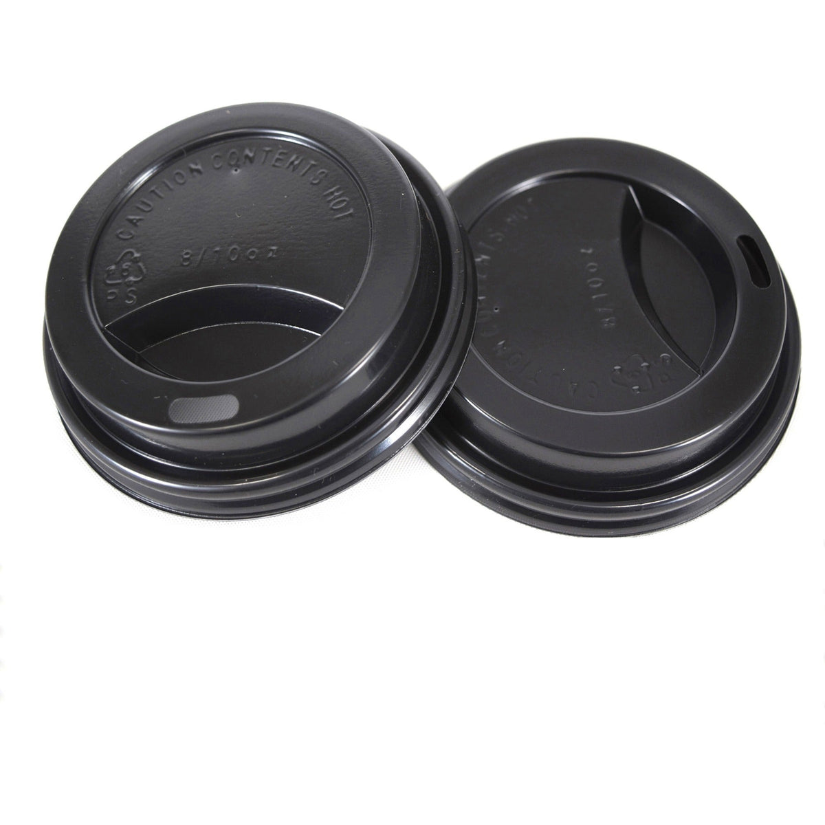 RDI Oval Slot Cup Lids - Round - Black - 1000 / Carton - Cups