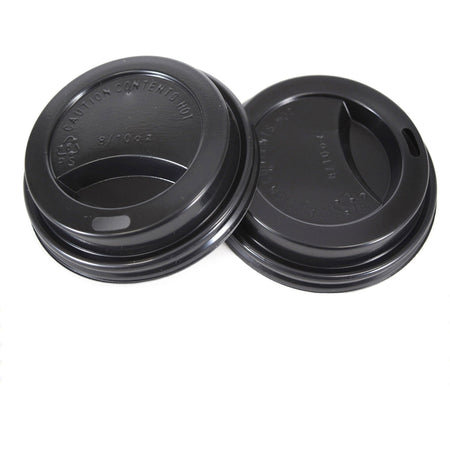 RDI Oval Slot Cup Lids - Round - Black - 1000 / Carton - Cups