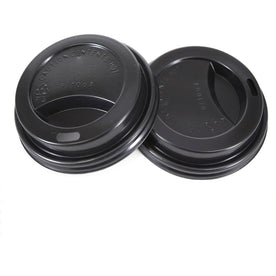 RDI Oval Slot Cup Lids: Round Black Lids - 1000/Carton - Cups