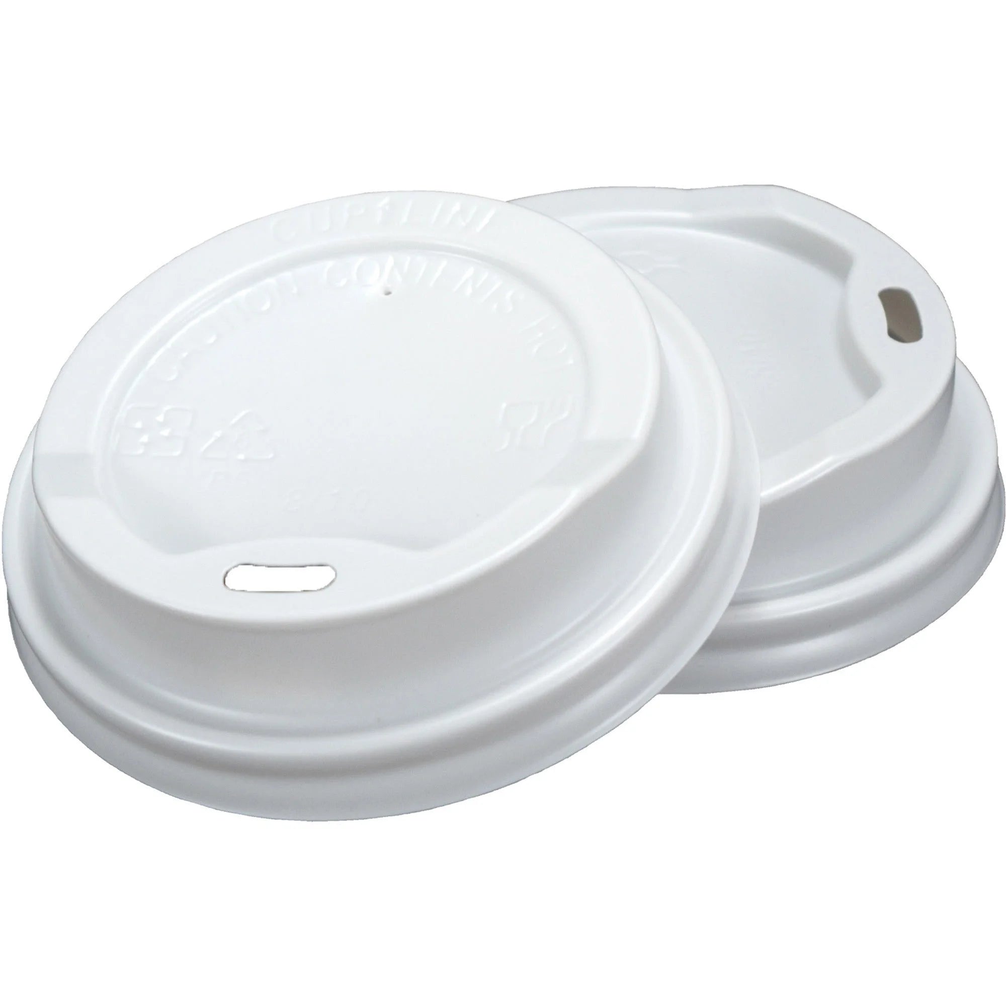 RDI Oval Slot Cup Lids: Round White Lids - 1000/Carton - Cups