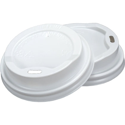 RDI Oval Slot Cup Lids: Round White Lids - 1000/Carton - Cups
