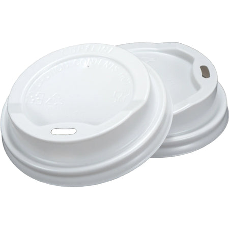 RDI Oval Slot Cup Lids: Round White Lids - 1000/Carton - Cups