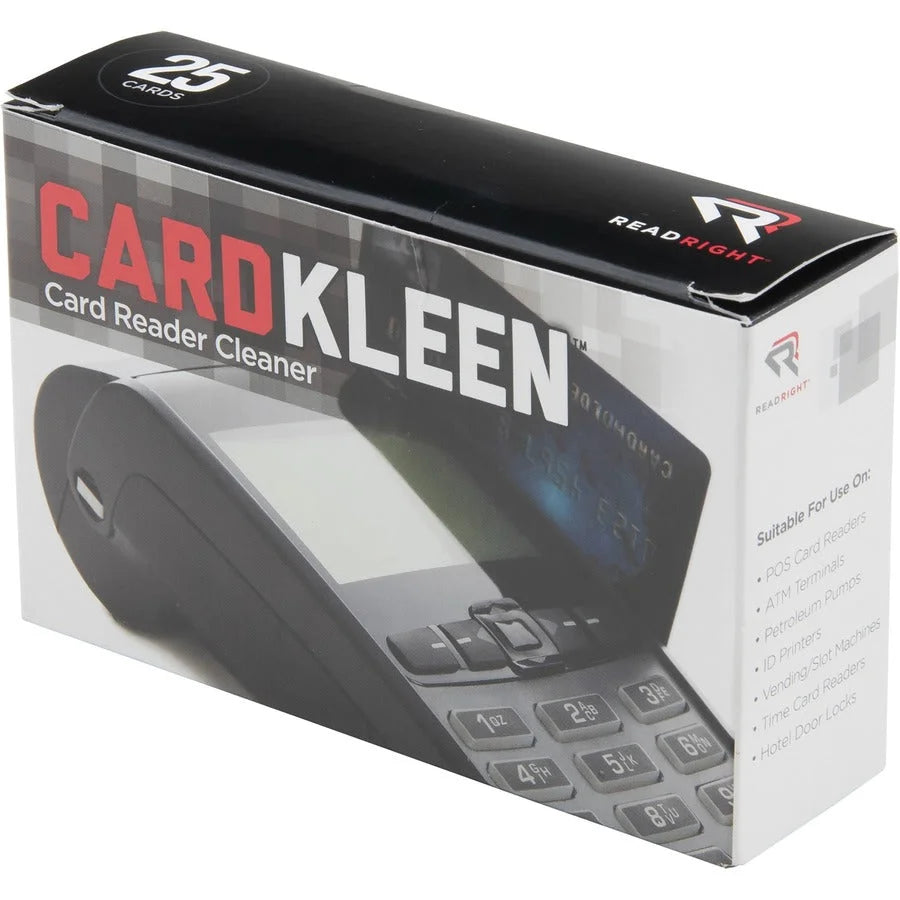 Read Right CardKleen: Non-Abrasive Magnetic Card Reader Cleaner - 25/Box - Electronics Cleaning Supplies