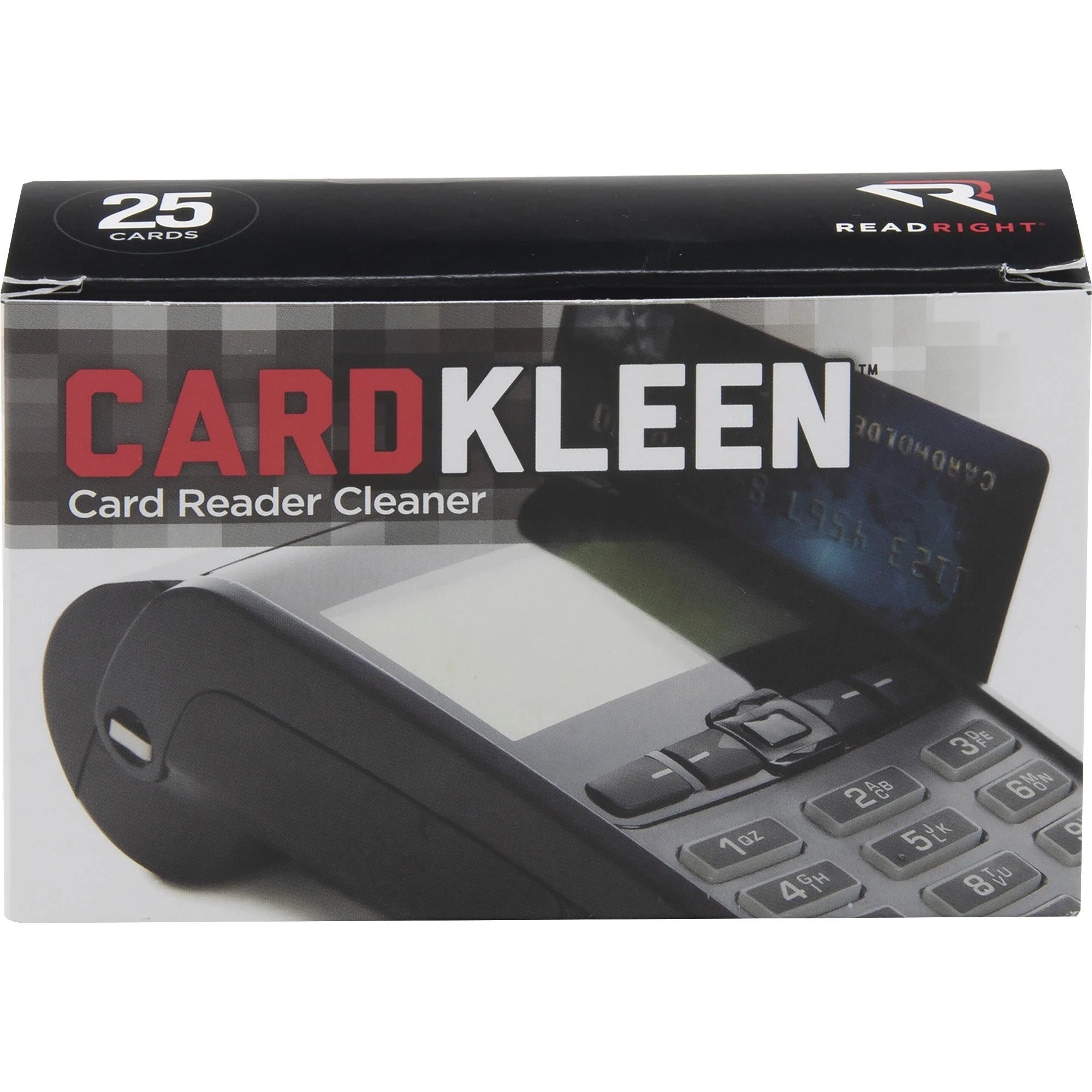 Read Right CardKleen: Non-Abrasive Magnetic Card Reader Cleaner - 25/Box - Electronics Cleaning Supplies