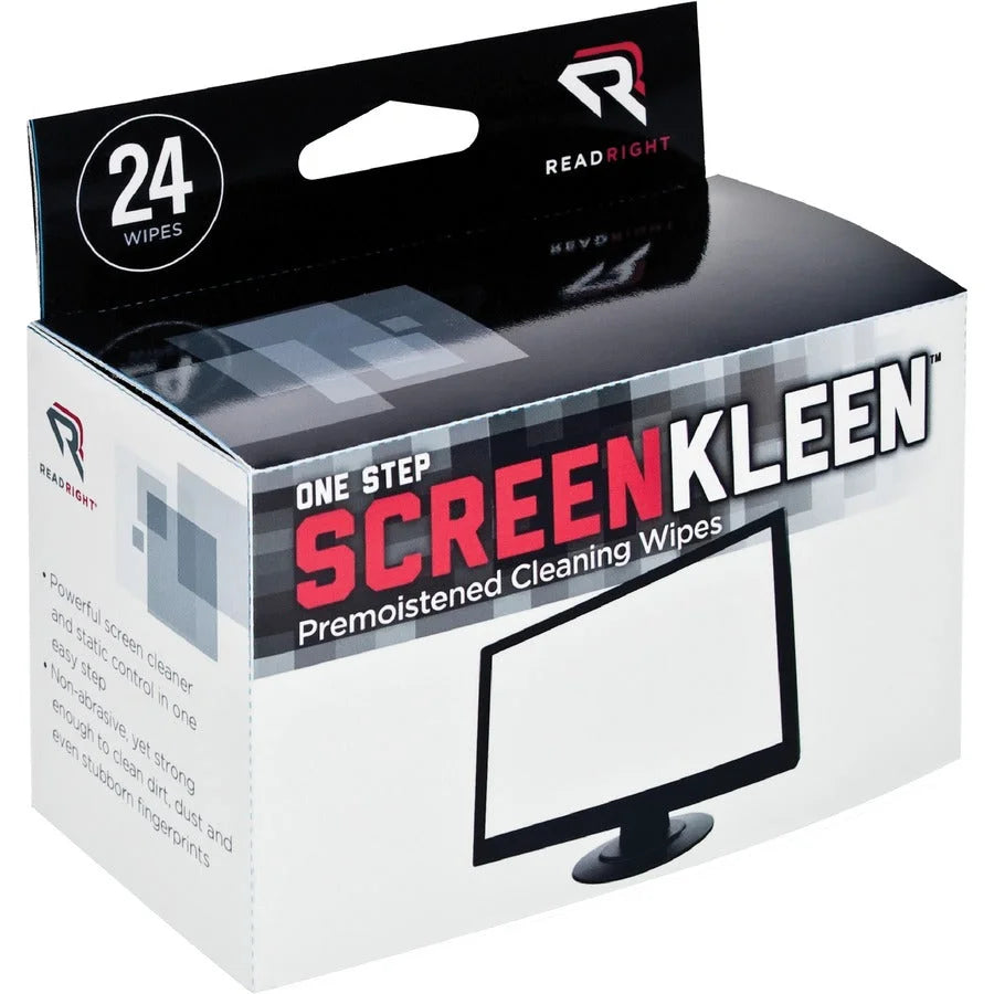 Read Right CRT Screen Cleaning Wipes - Pack of 24 - Electronics Supplies