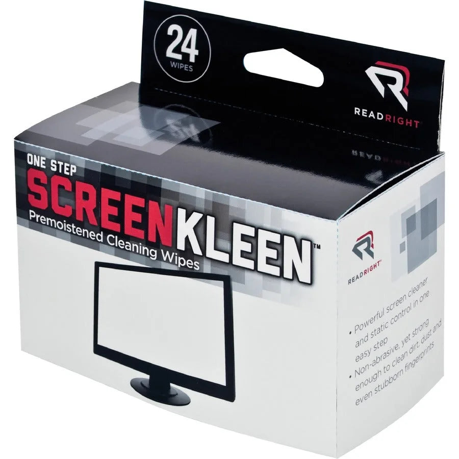 Read Right CRT Screen Cleaning Wipes - Pack of 24 - Electronics Supplies