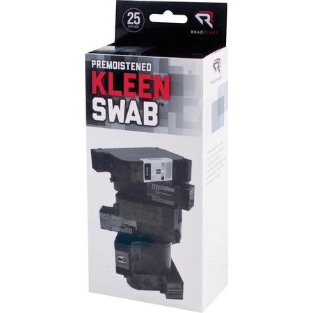 Read Right KleenSwab Presaturated Swabs - 25/Box - Clean Keyboards Printers Ink Cartridges - Electronics Cleaning