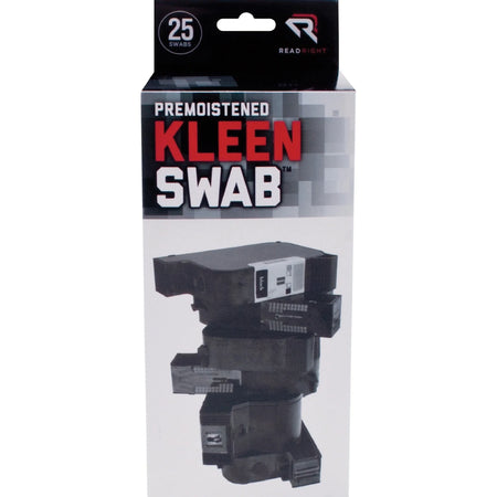 Read Right KleenSwab Presaturated Swabs - 25/Box - Clean Keyboards Printers Ink Cartridges - Electronics Cleaning