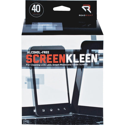 Read Right LCD ScreenKleen Wipes - Alcohol-free Cleaning for PDA & Notebook - Electronics Supplies