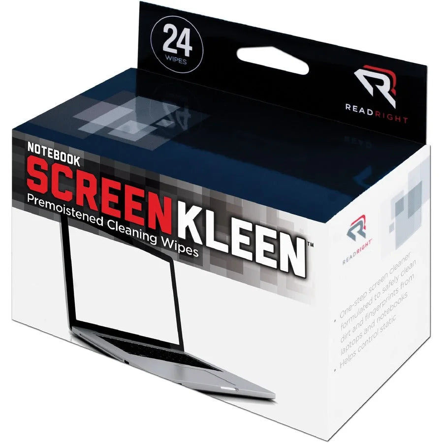 Read Right Notebook ScreenKleen: Lint-free Display Screen Wipes - Electronics Cleaning Supplies