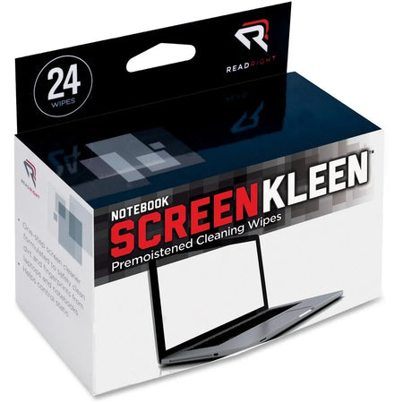 Read Right Notebook ScreenKleen: Lint-free Display Screen Wipes - Electronics Cleaning Supplies