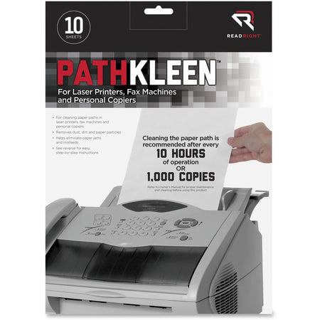 Read Right PathKleen Paper Path Cleaning Sheets - 10/Pack - Electronics Supplies